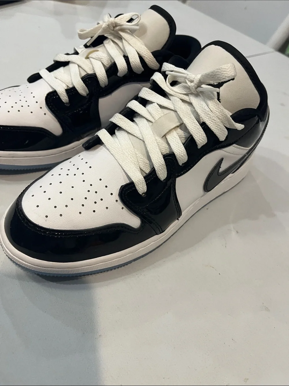 Nike Kids Black and White Low-Top Sneakers